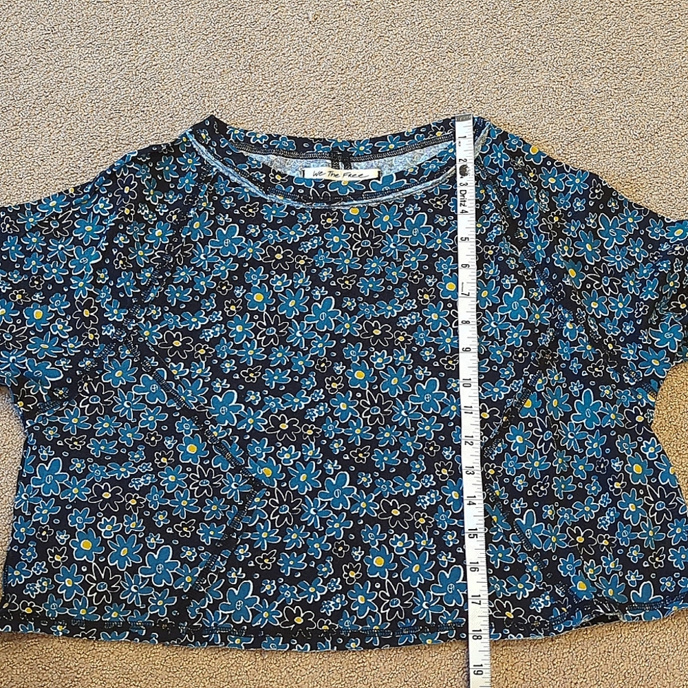 NWOT Free People Sammie Floral Print Tee in Dark Combo.  Size XS - Picture 11 of 15